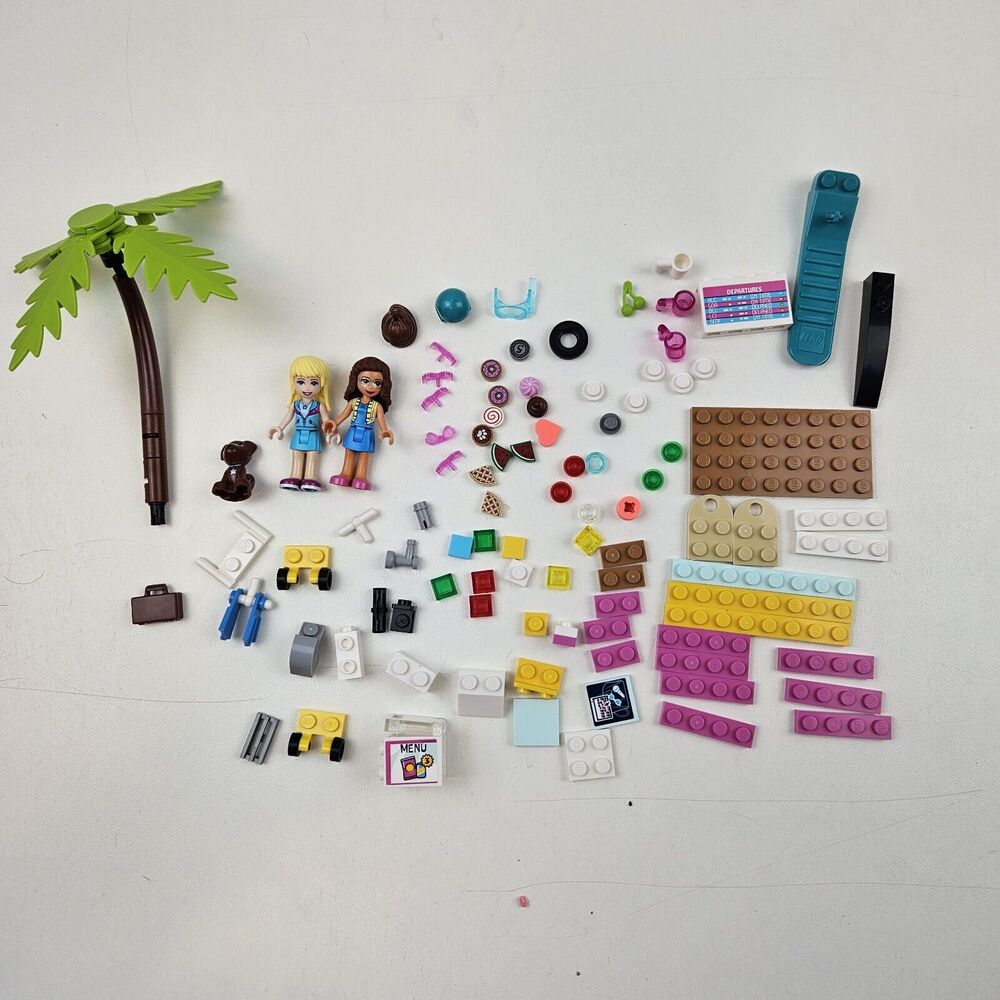 lego friends Replacement Parts 2 Mini Figures Dog Donuts Blocks